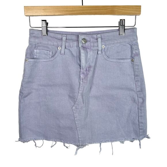 Wild Fable Lavender Denim Mini Skirt 0 - Picture 1 of 6